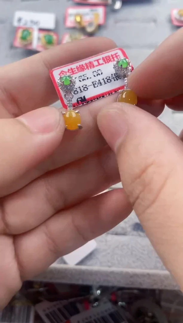 银S925镶嵌戒指翡翠999    7