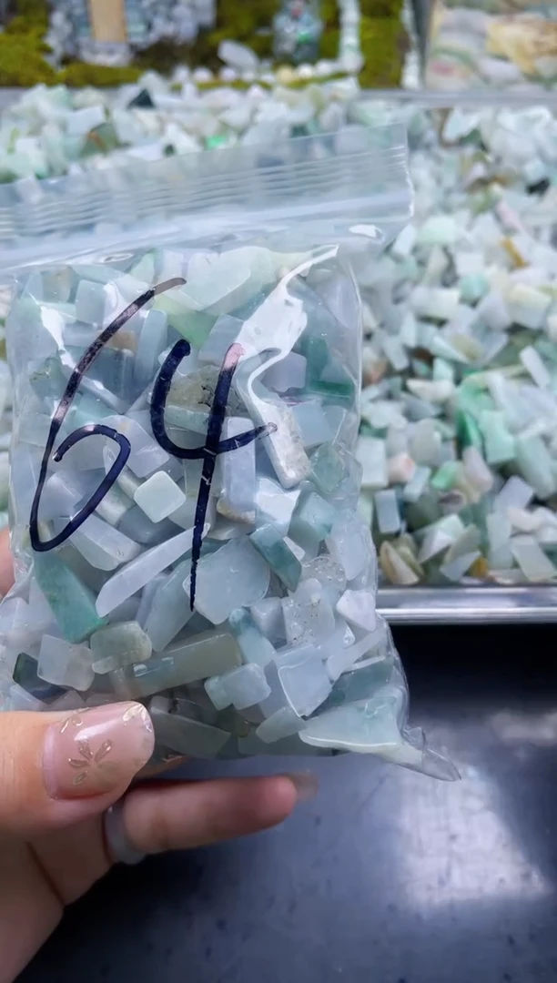 翡翠散珠天然翡翠迷你号500克64