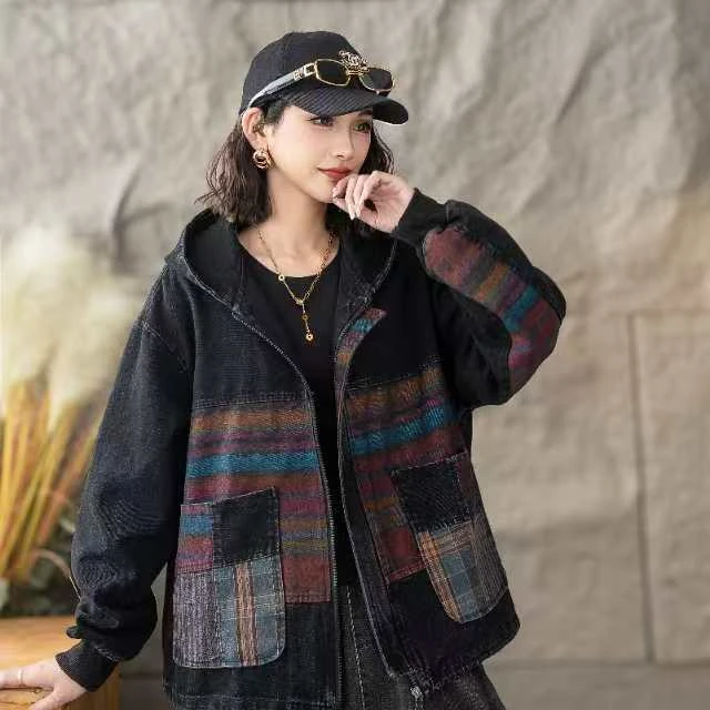 8569新款春季休闲百搭显瘦连帽外套