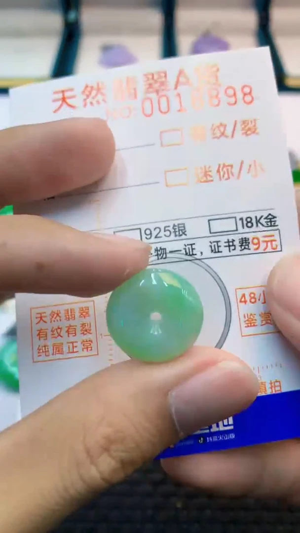 翡翠未镶嵌吊坠(不含链)             1