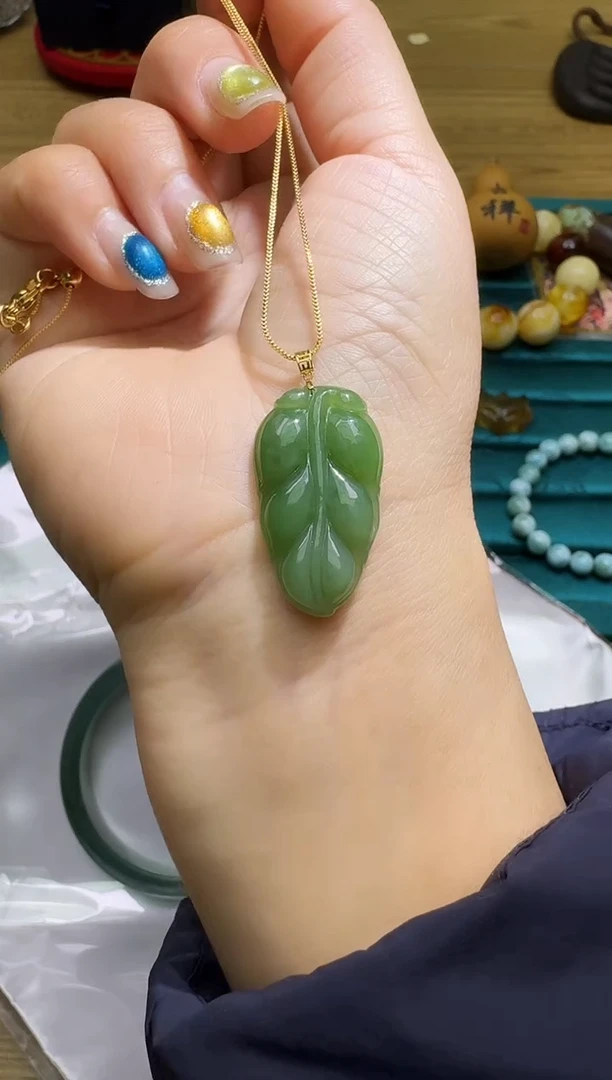 颈饰银S925镶嵌和田玉多样性发一件 405