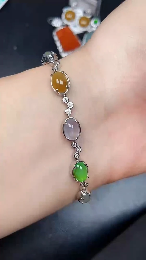 银S925镶嵌戒指翡翠9300