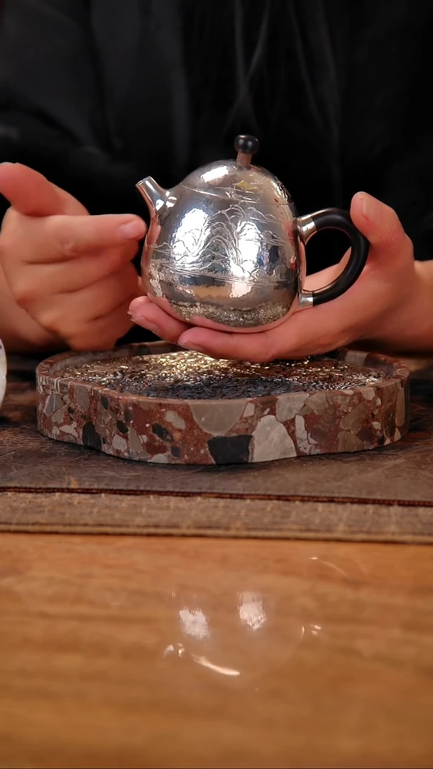 盛唐工坊 足银999 手工泡茶壶龙蛋