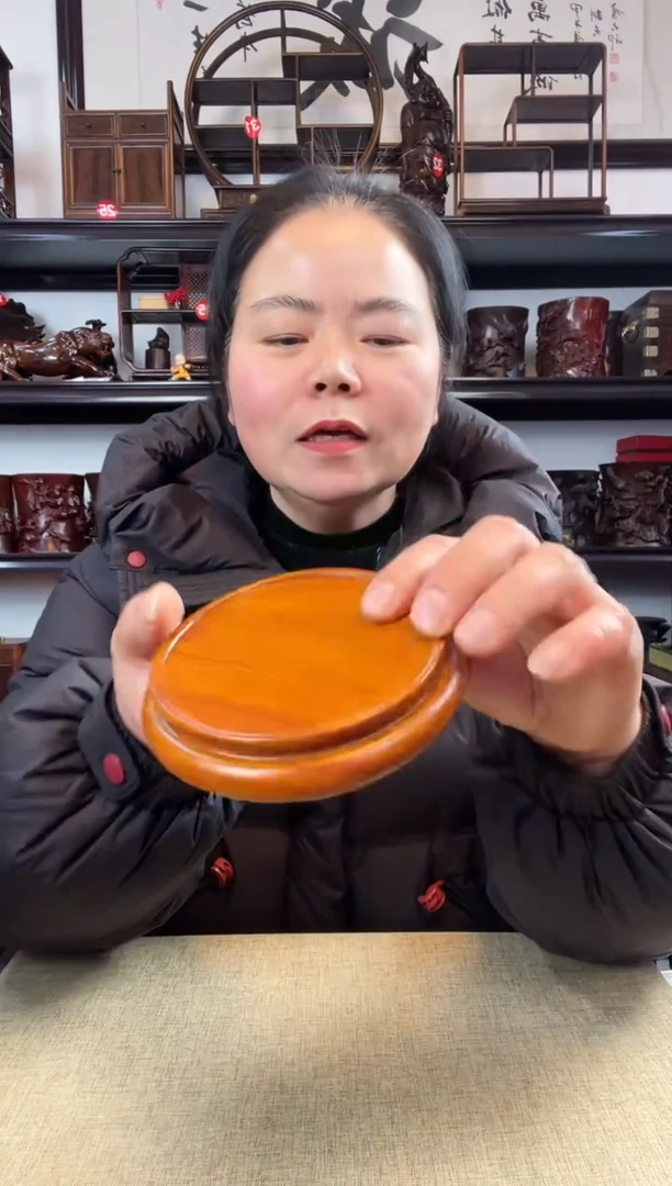 木老李红木工艺品黄圆