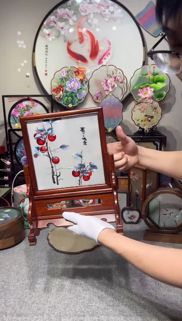 织绣纯手工苏绣双面绣