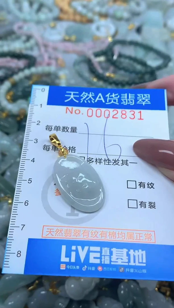 颈饰未镶嵌翡翠净货挂件-2831