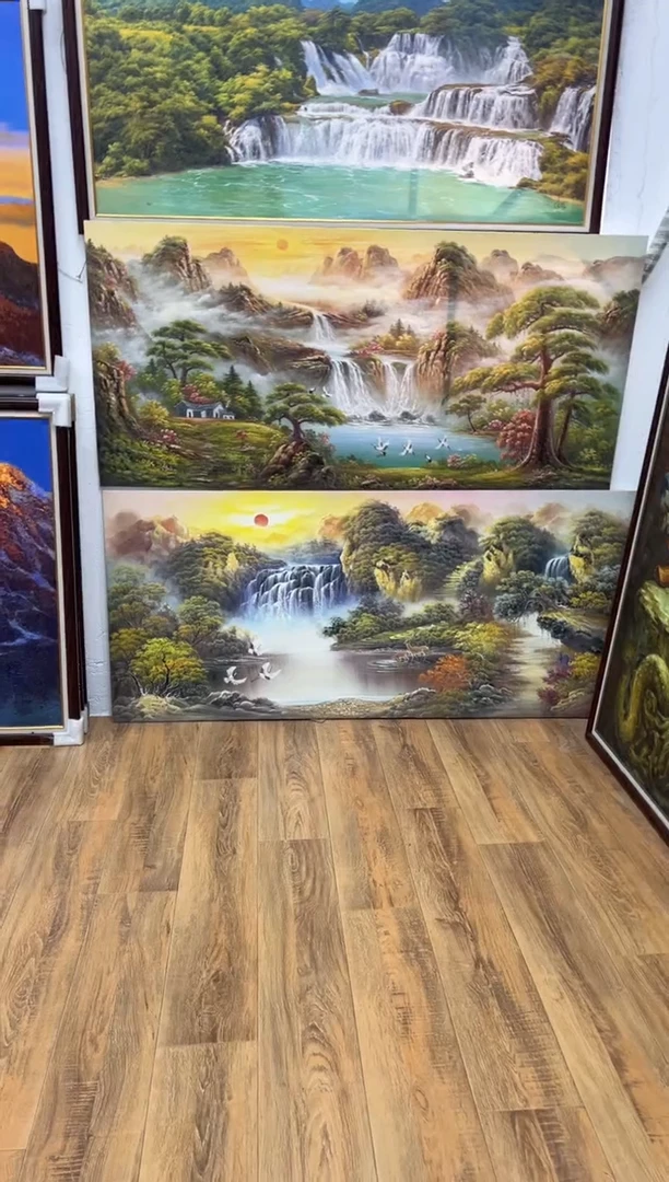 书法慕**尼山水带框尺寸60*90