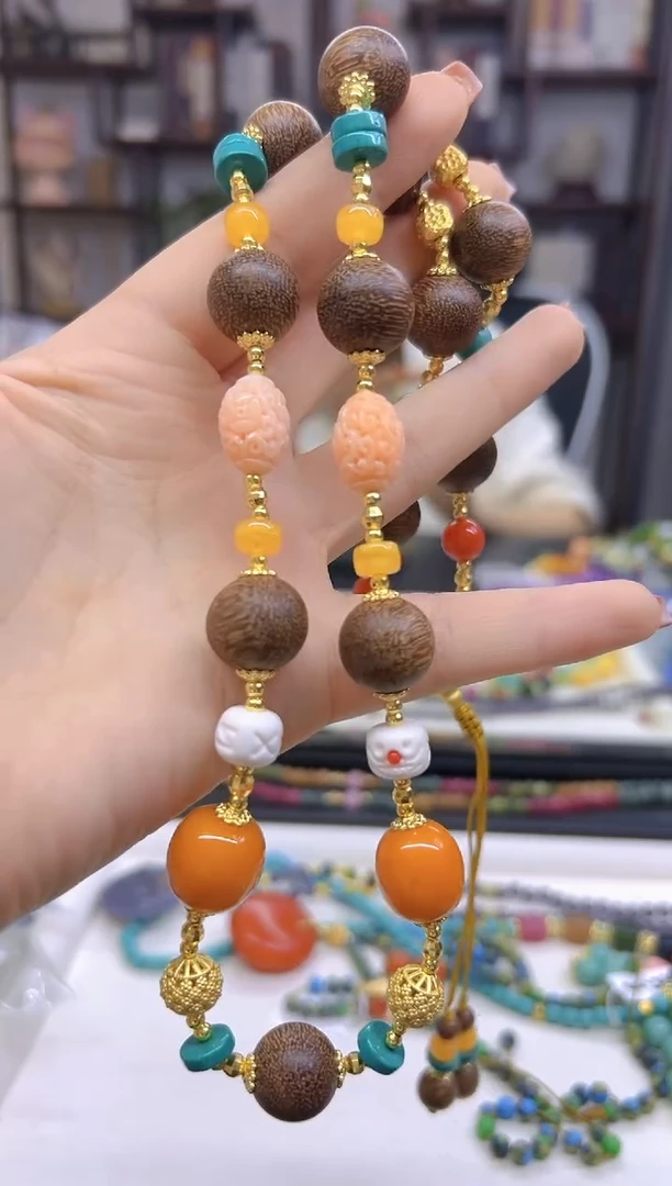 【闪购商品】蜜蜡毛衣链未镶嵌M561