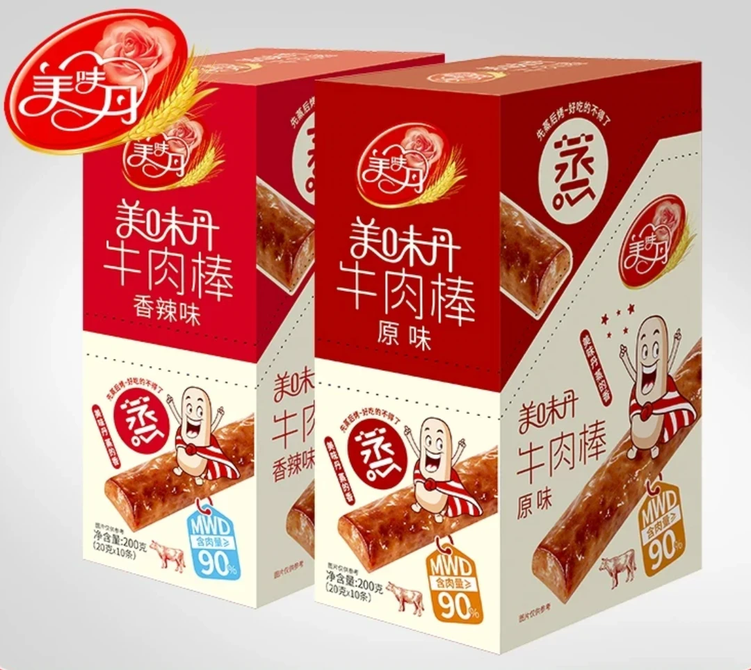 【临期】美味丹牛肉棒 200g*3盒【日期到25年8月3日】
