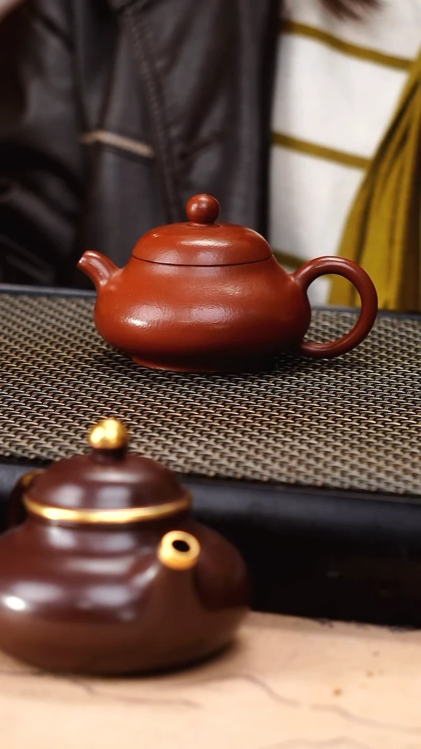 茶壶紫砂生砂朱泥超精工玉乳110cc