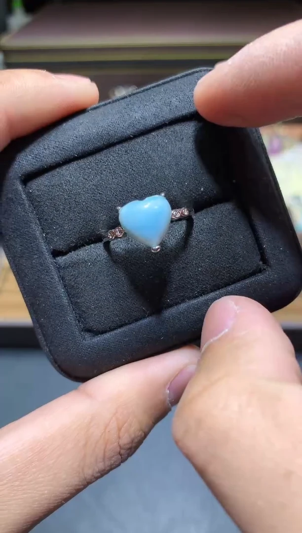 【闪购商品】针钠钙石（海纹石）戒指未镶嵌T47