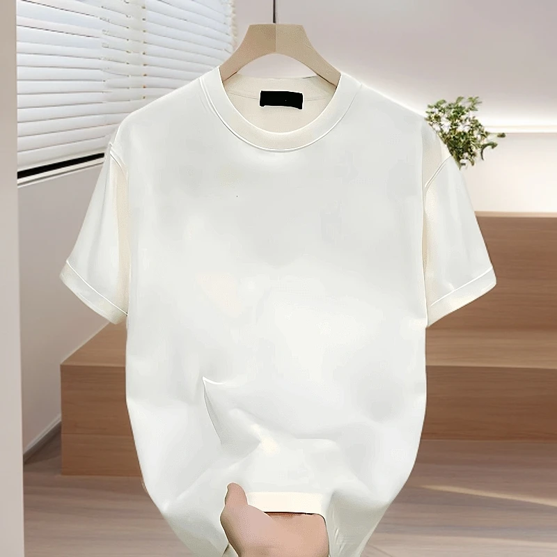 仓石一树简约夏季衣服黑色纯棉短袖T恤男士纯色体恤新款宽松休闲