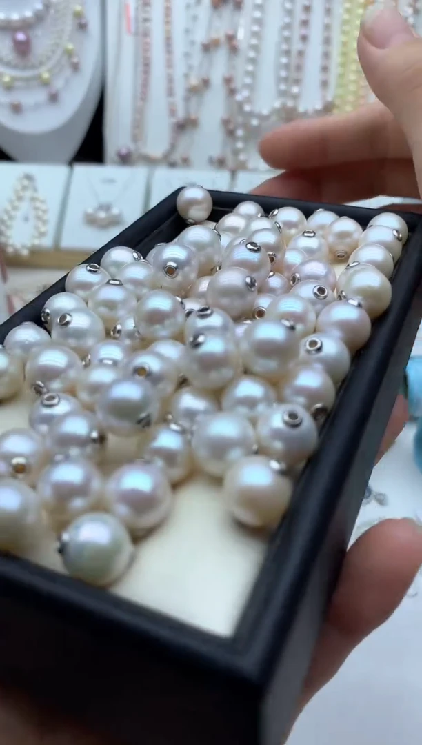 淡水珍珠银S925镶嵌吊坠(不含链)多样性发其一非无暇