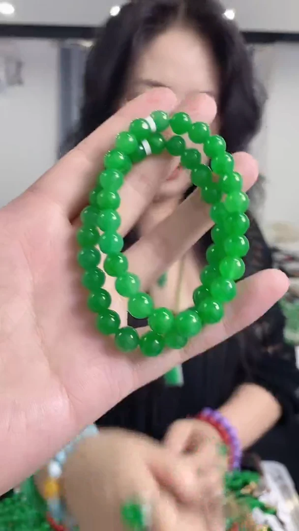 未镶嵌手链翡翠多样性发其一颜色微差 瑕疵