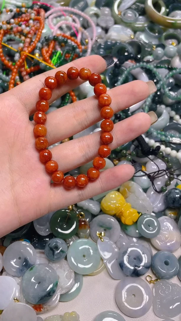 翡翠未镶嵌颈饰8MM/N/翡翠A货一图一物