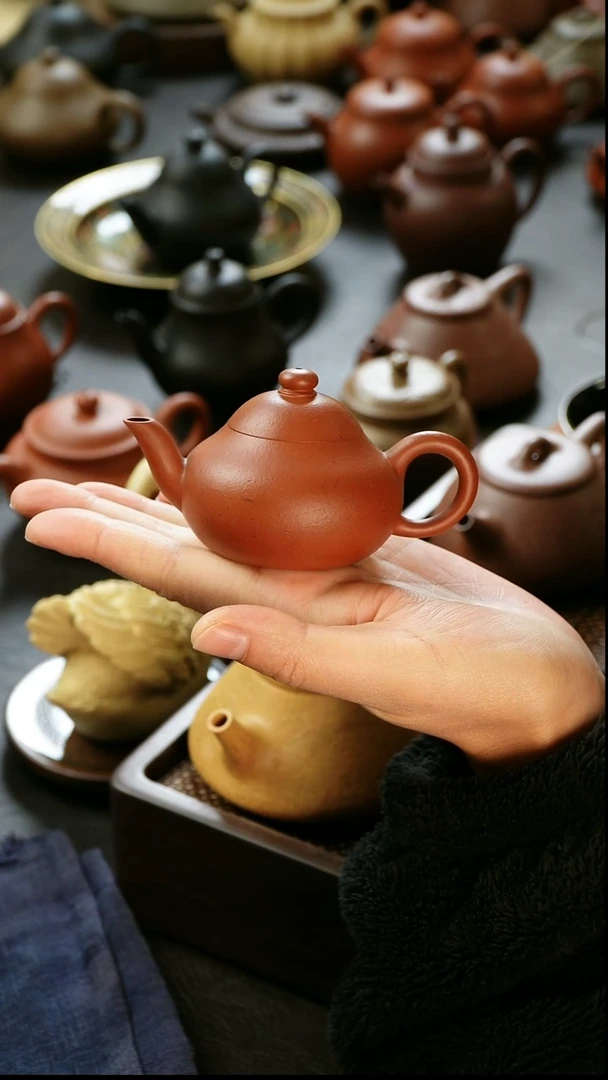 茶壶紫砂朱泥梨形80cc