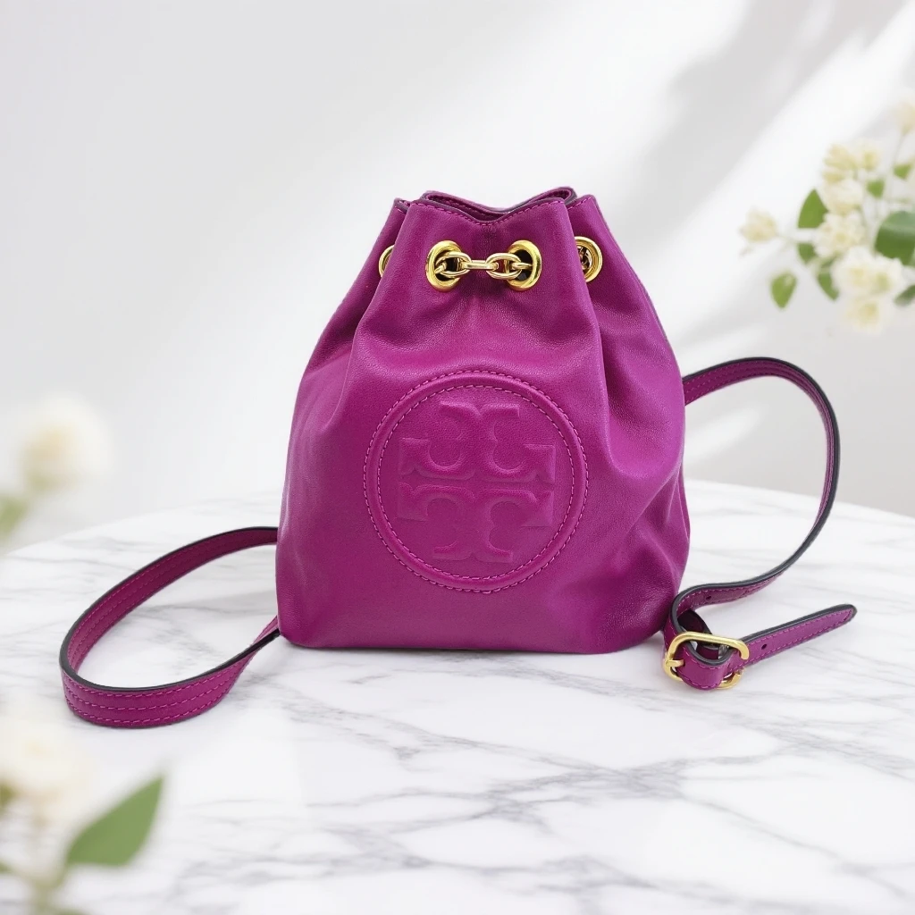 95新 TORY BURCH/汤丽柏琦   玫粉色双肩包 1736 4895