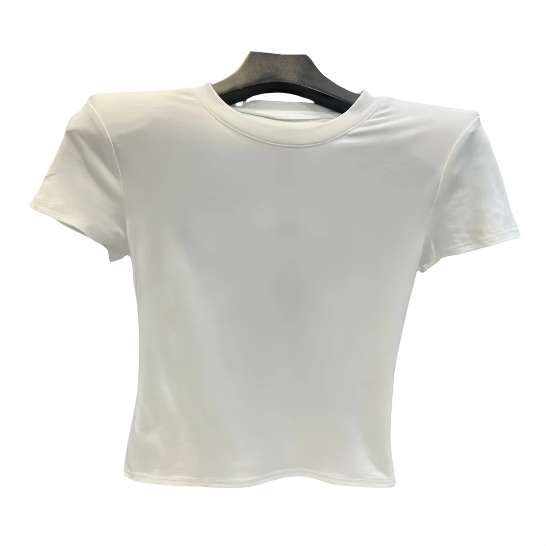 「主播推荐春季新款」6568款百搭垫肩T桖