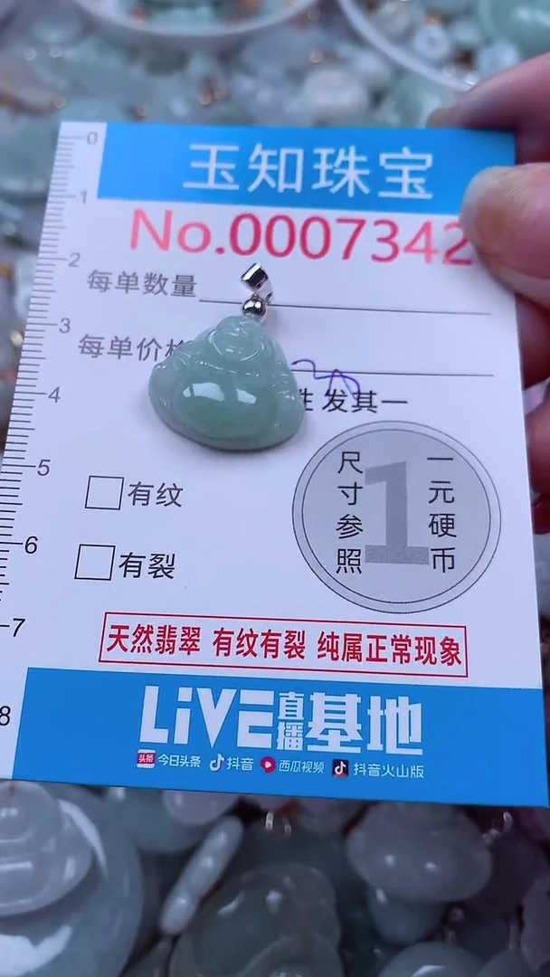 吊坠(不含链)未镶嵌翡翠7342