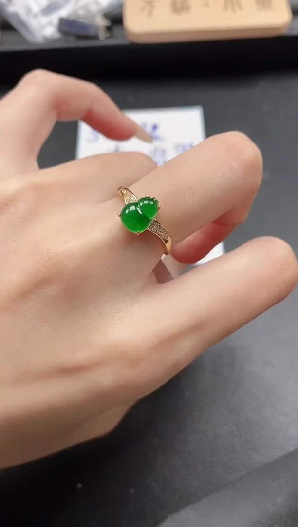 翡翠戒指银S925镶嵌54511
