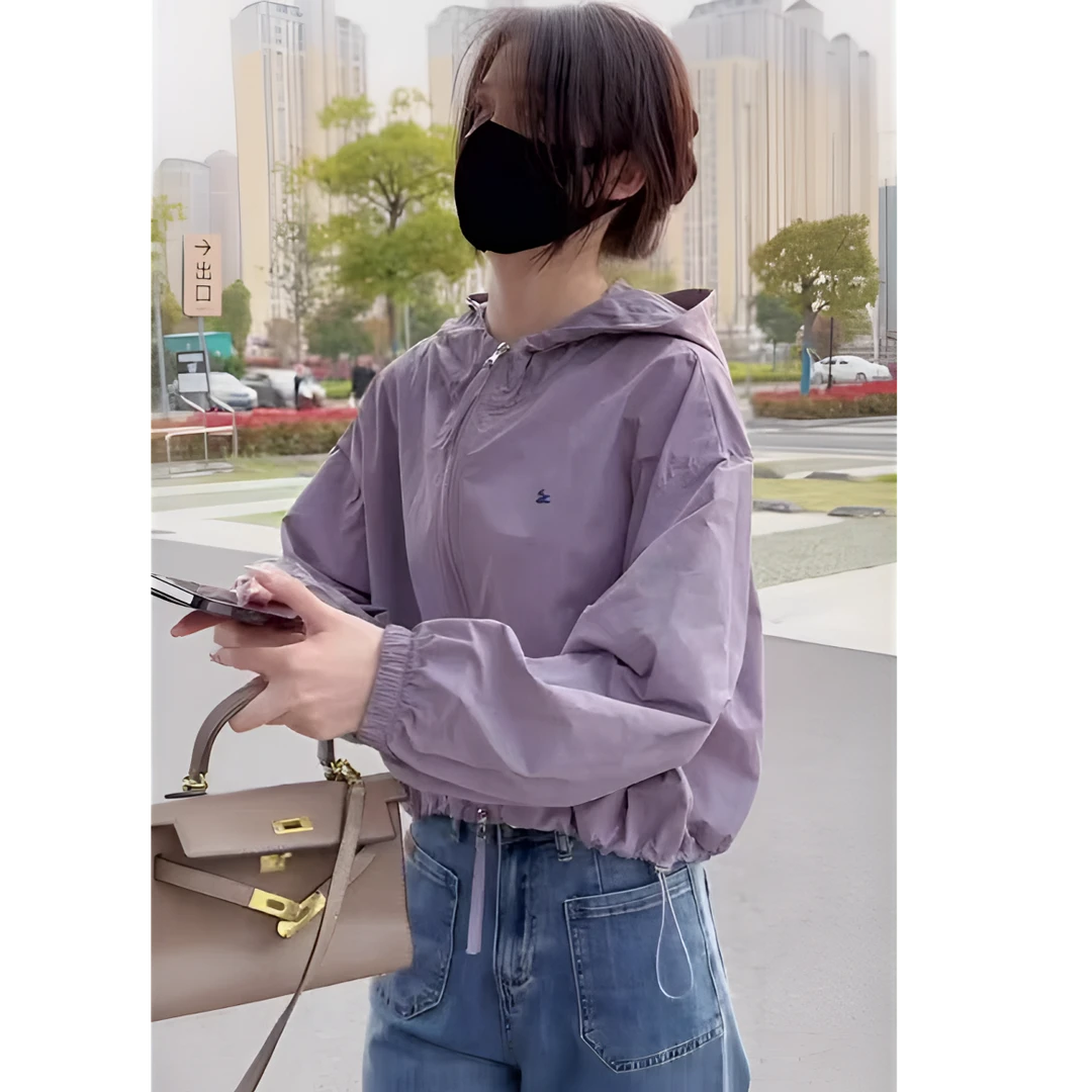 2025新款夏季防晒服短款外套韩版薄款高级感百搭宽松休闲上衣