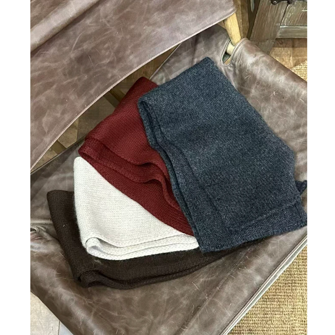 17119  休闲保暖针织纯色围巾dy