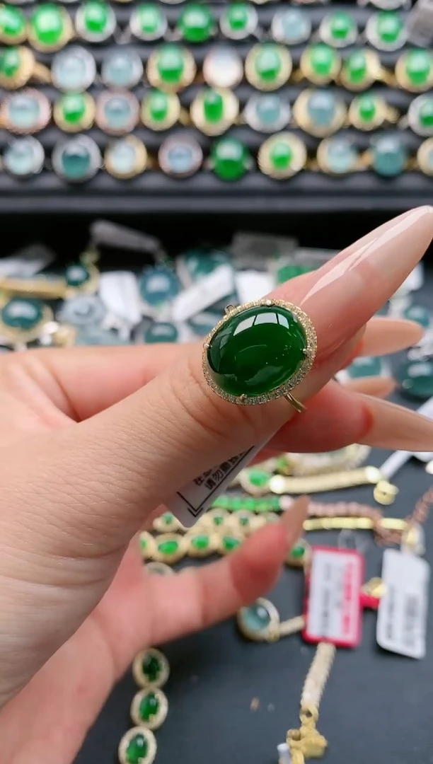 【闪购商品】翡翠戒指银S925镶嵌111111111