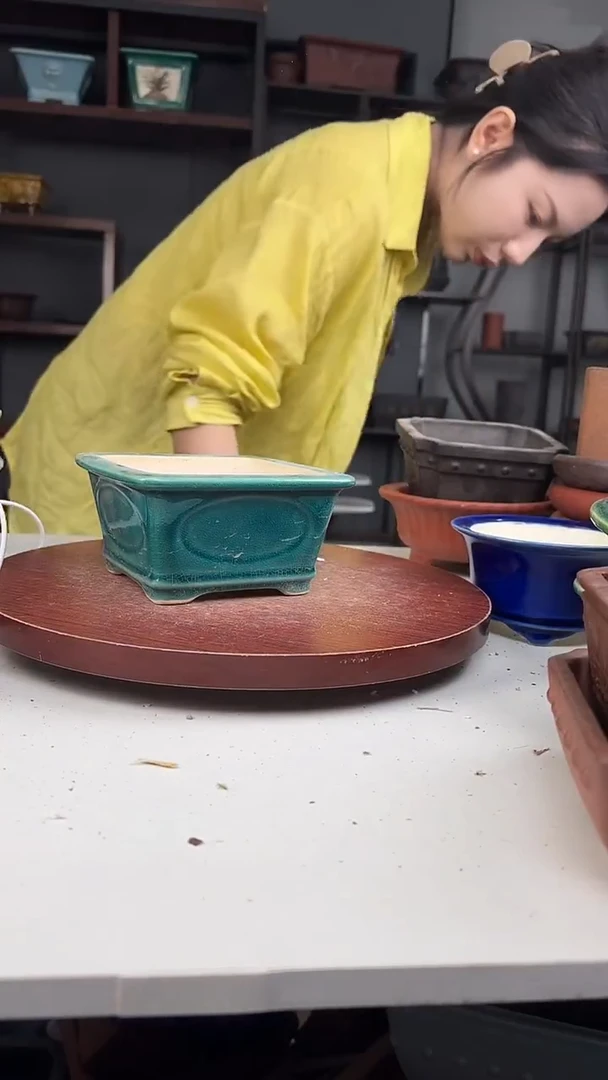 紫砂花盆浅草紫砂花盆微瑕