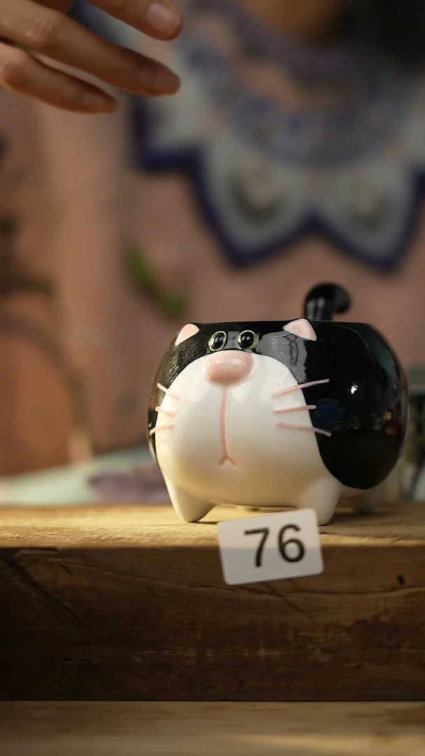 【闪购商品】瓷片设计师手作卡通系列 咖啡杯