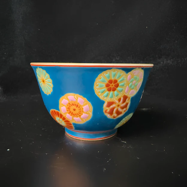 清雍正蓝地宝相花纹赏杯sgbgc-2111650