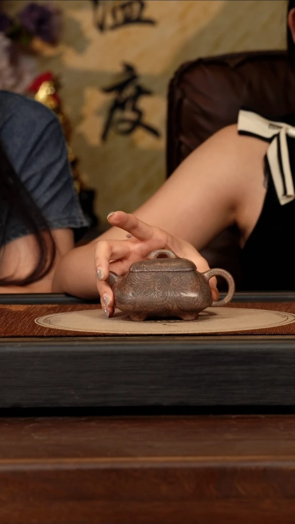 茶壶紫砂宜兴紫砂LBS 茂林窑 四方矮石瓢