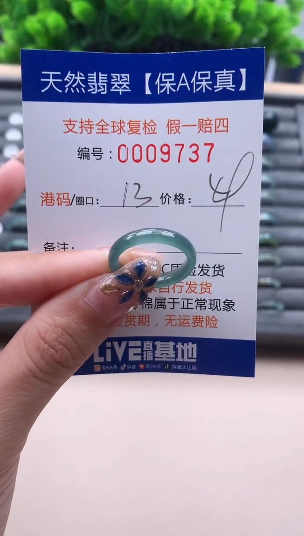 未镶嵌戒指翡翠  9737