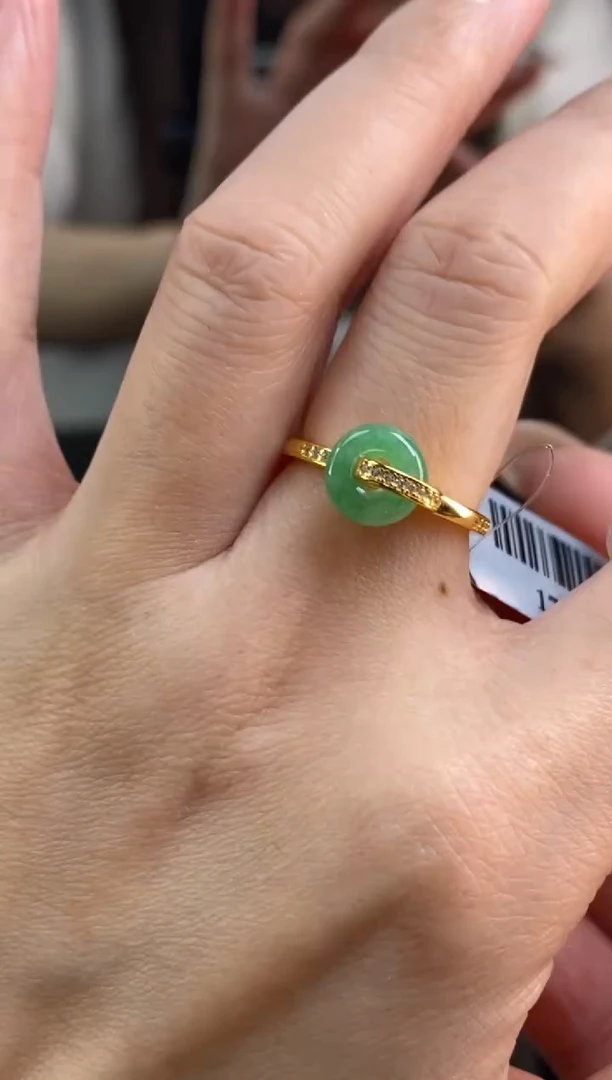 颈饰银S925镶嵌翡翠净货17402