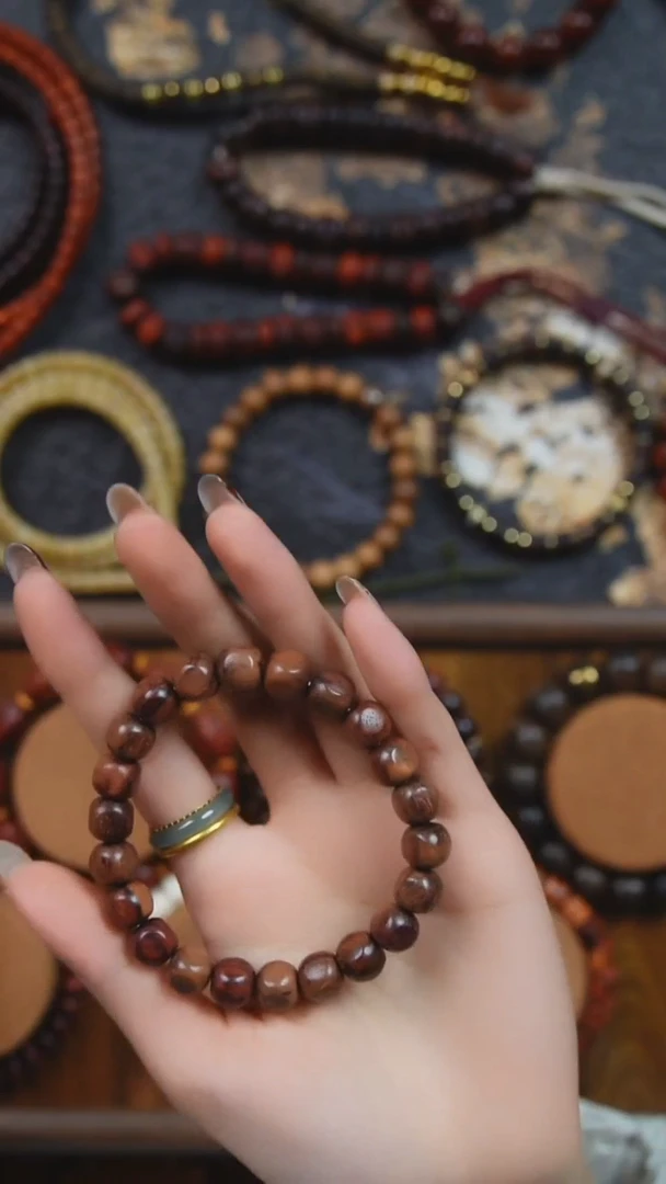 黄花梨/降香黄檀手串/手链SG006 海南红降方糖单圈