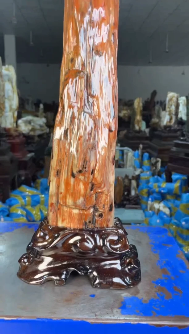 未镶嵌摆件硅化玉52