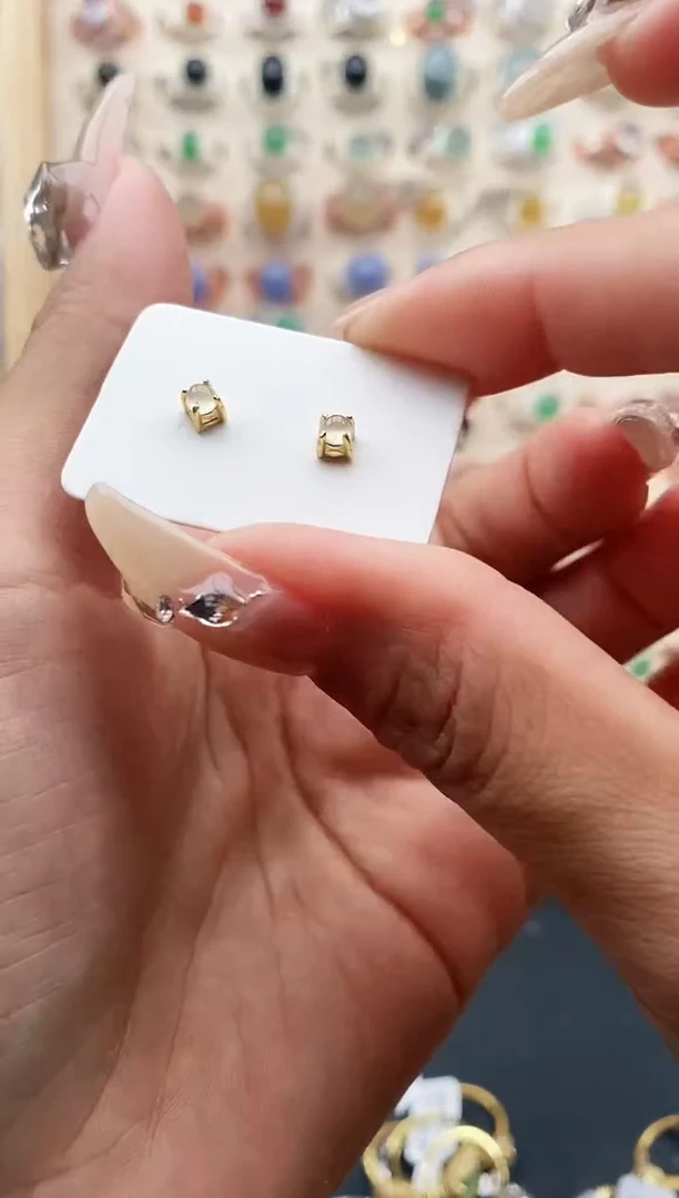 【闪购商品】翡翠戒指银S925镶嵌缅甸天然A货翡翠111多样性发货金色