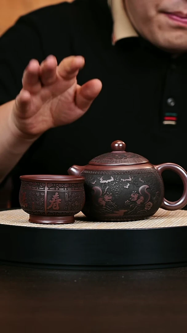 茶壶紫砂西施 石红