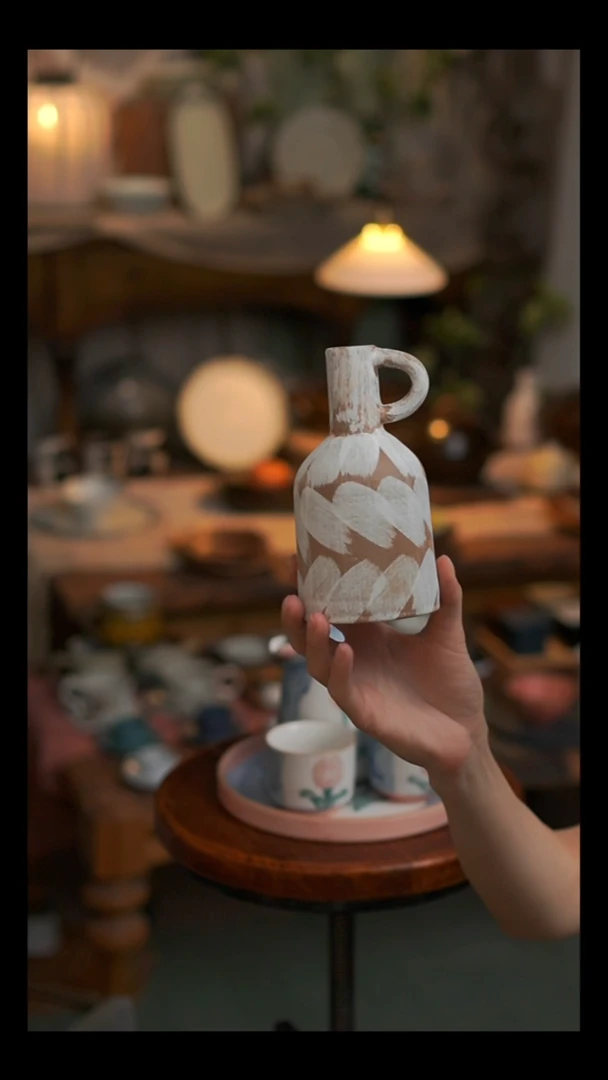 陶土听溪陶瓷工作室 花瓶1 个