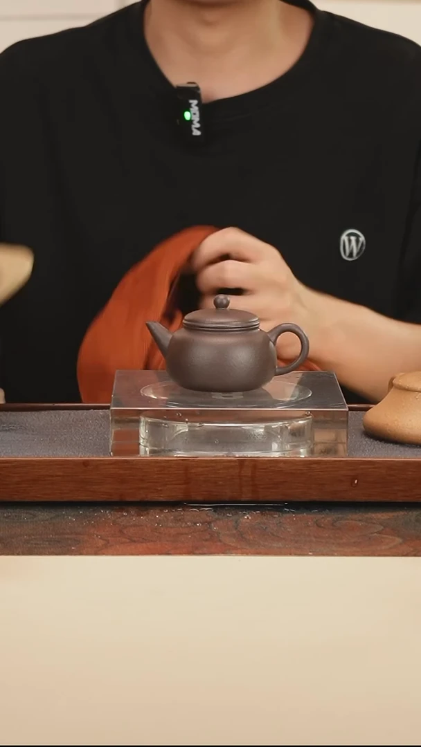 茶壶紫砂匏樽水平壶高温天青泥120cc