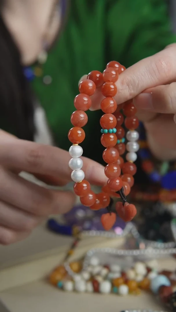 【闪购商品】南红玛瑙手链合金南红手串