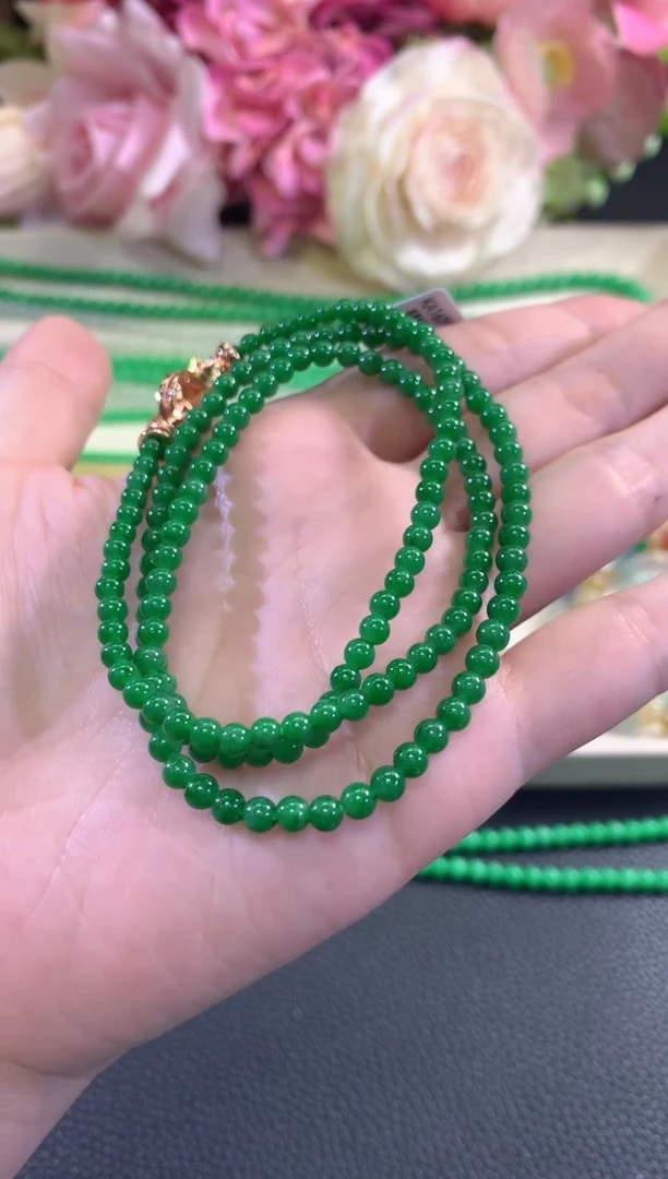 未镶嵌手串翡翠沁*酱d177