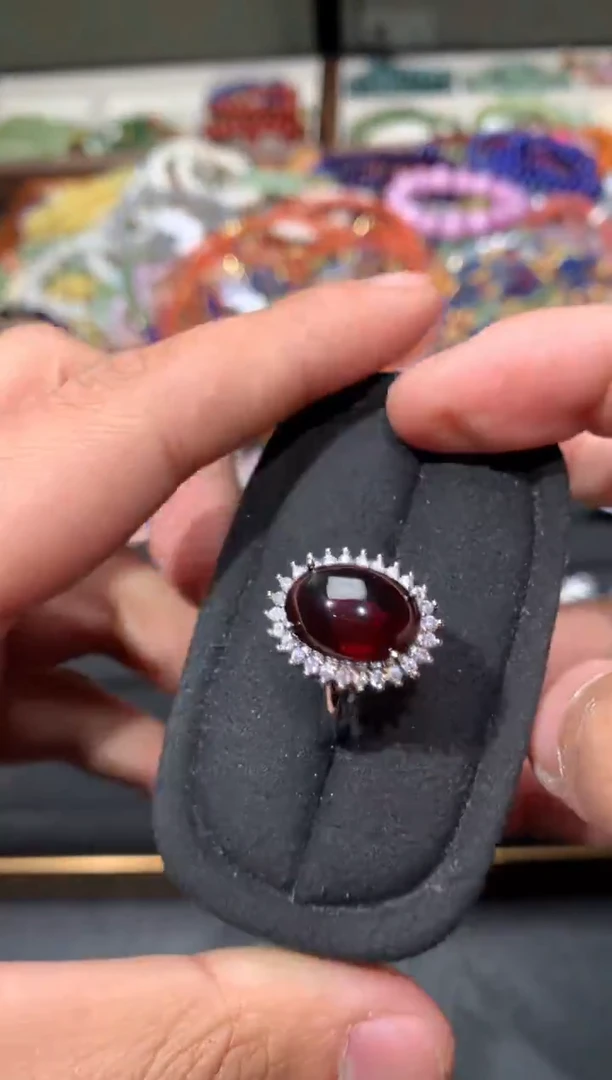 未镶嵌戒指石榴石F70【多样性发其一】