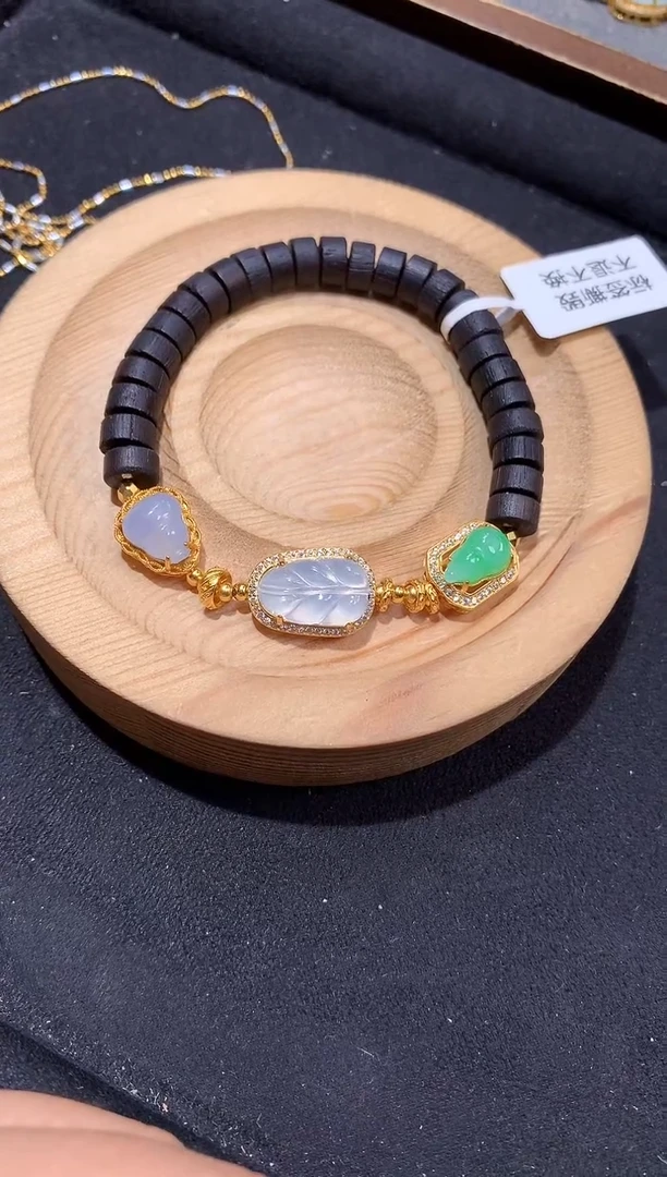 银S925镶嵌手串翡翠手串