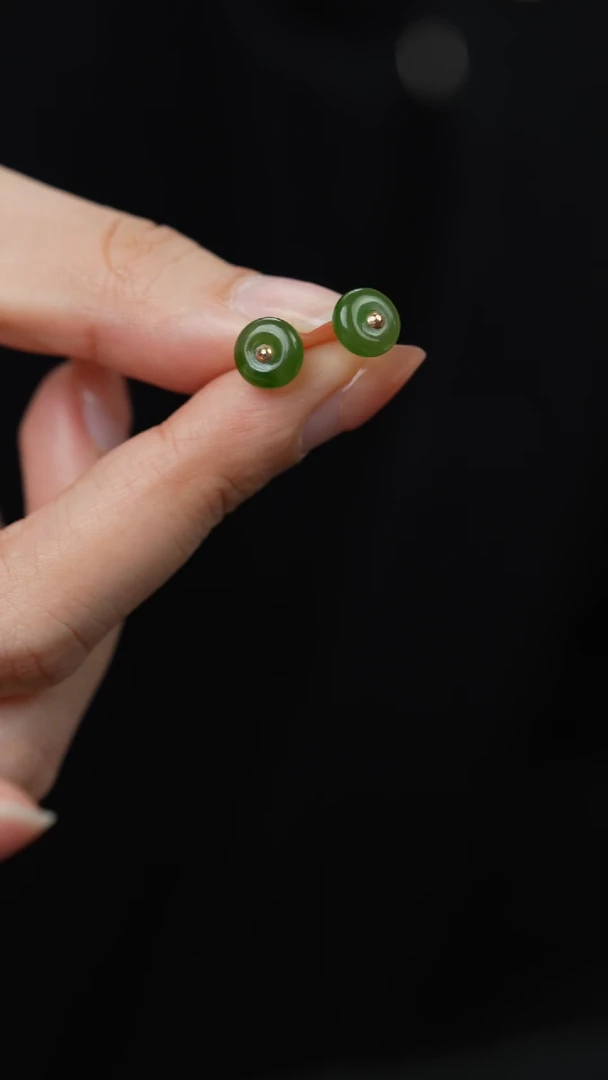 18K金镶嵌和田玉珠宝半成品H218（多样性发一件）