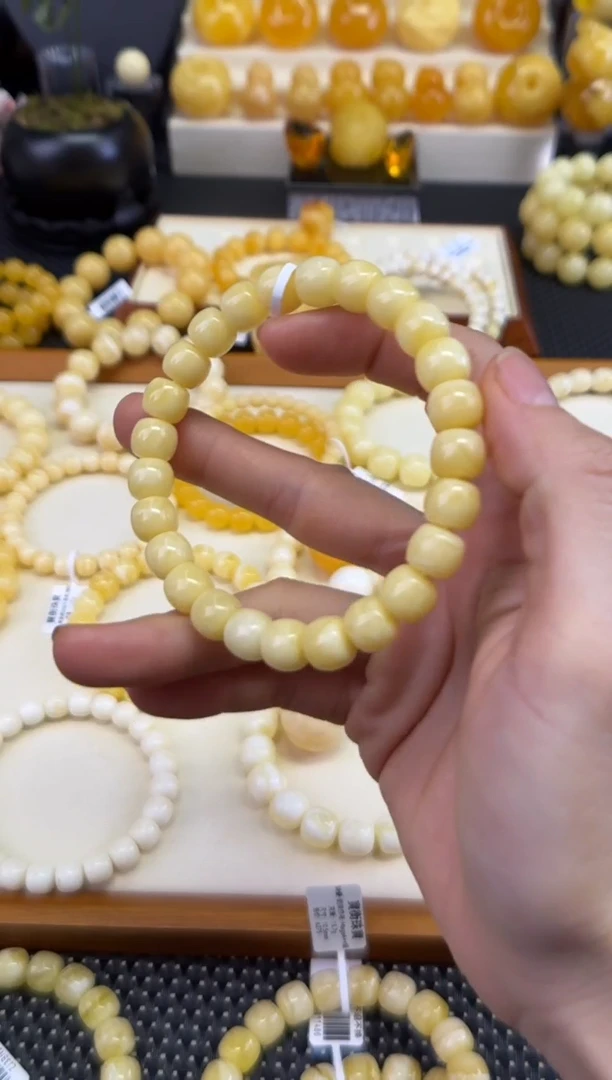 裸石琥珀未镶嵌宝衡 蜜蜡手串