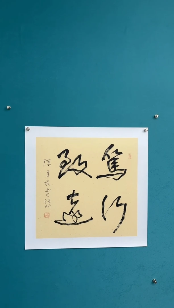 竖款中国传统艺术 纯手工托底