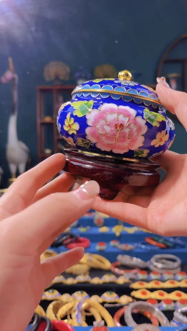 【闪购商品】非遗技艺 景泰蓝小罐 宝蓝色