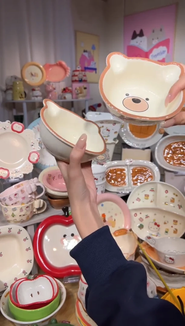 瓷可爱餐具发图片款