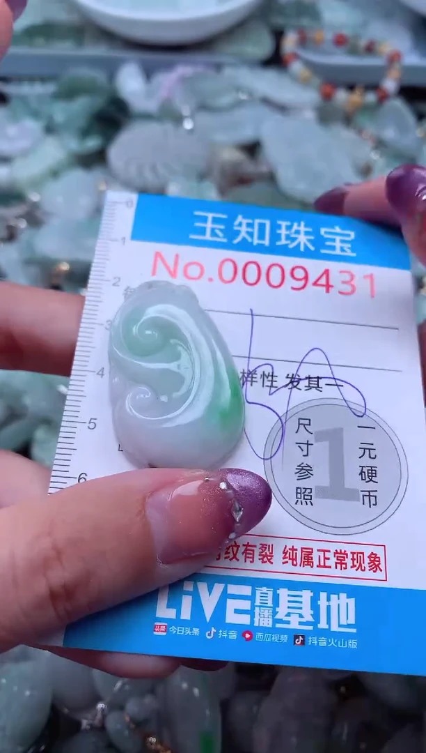 翡翠未镶嵌吊坠(不含链)9431