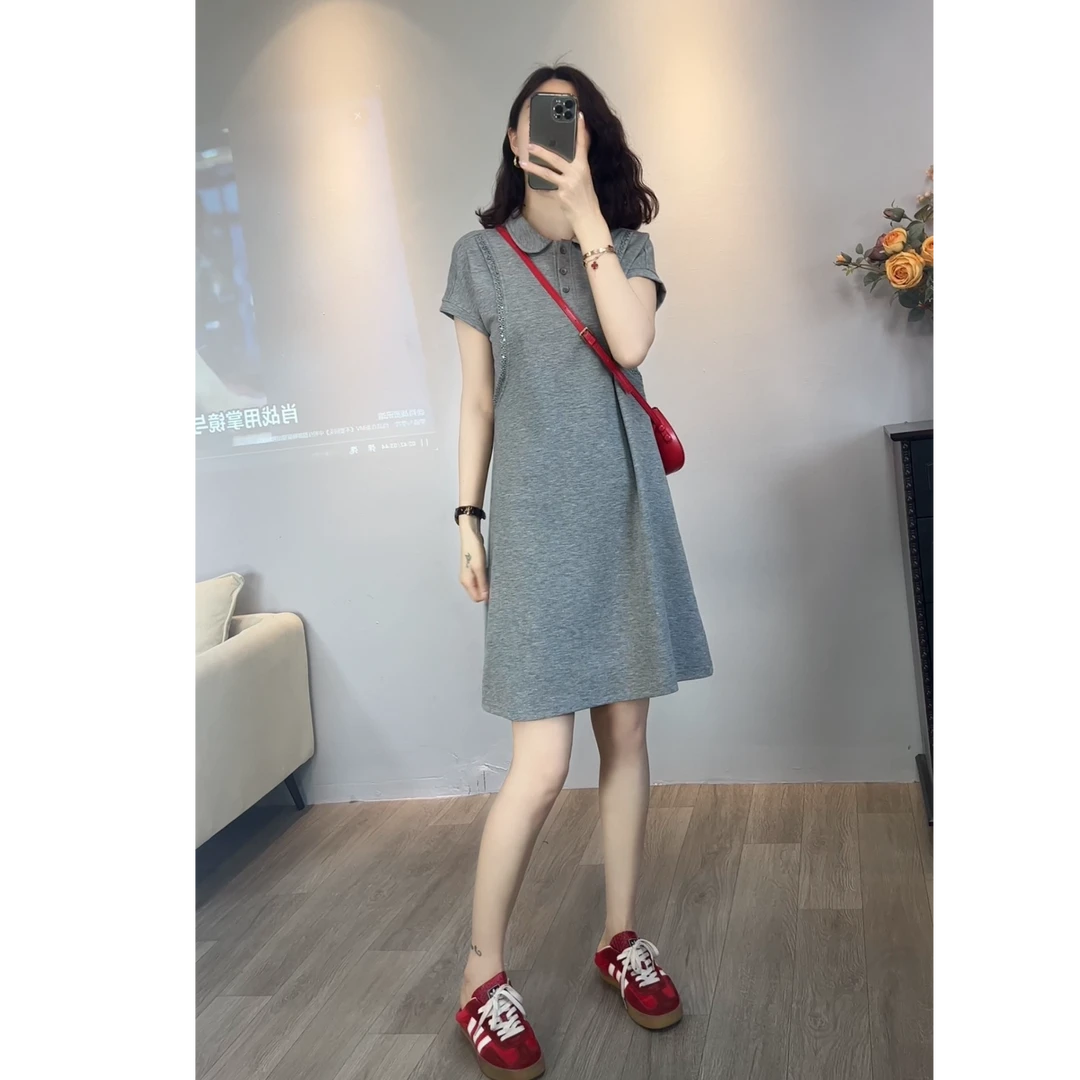 认准正版：时尚洋气娃娃领连衣裙显瘦减龄款简约大气宽松版AG